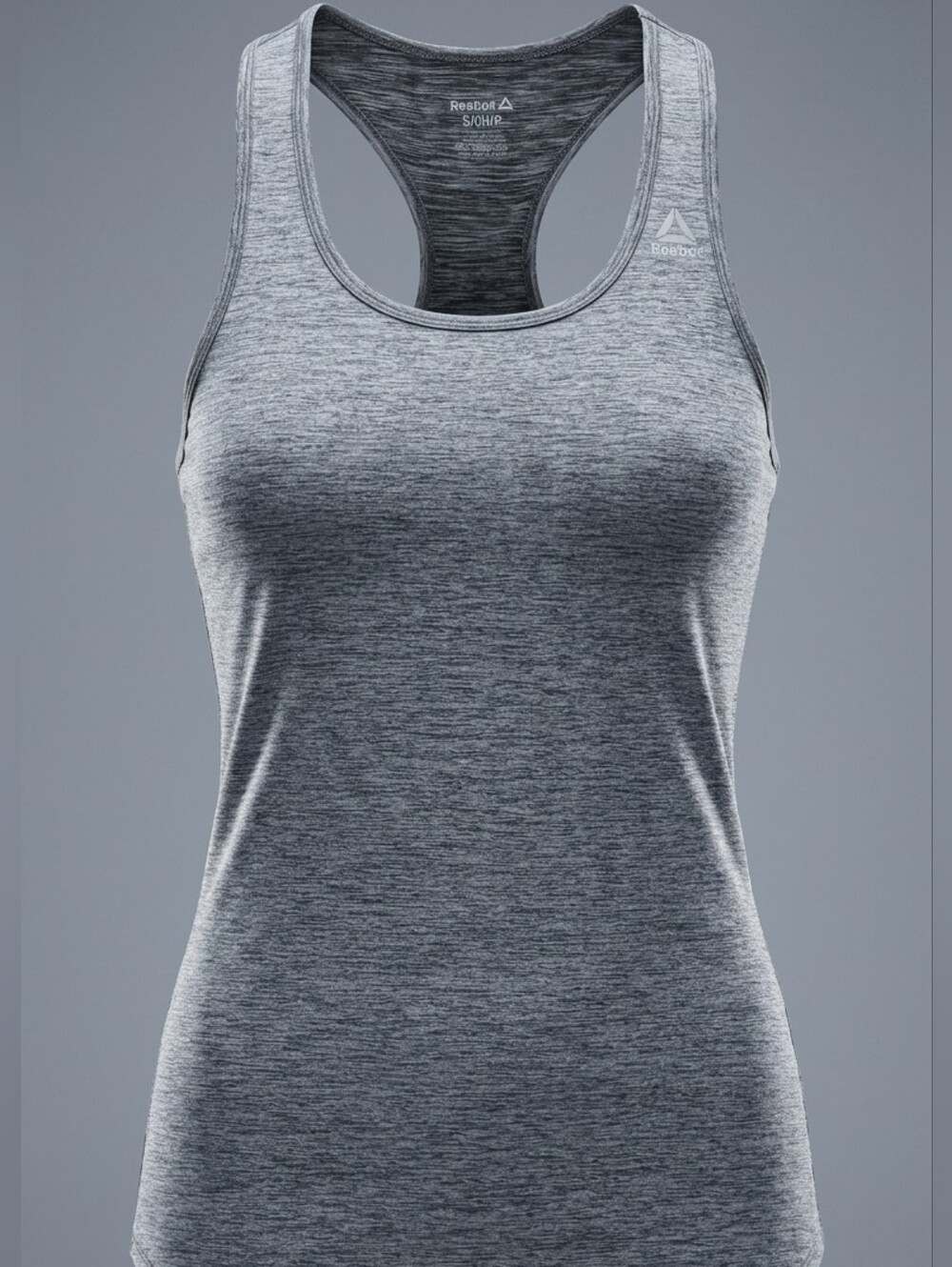 Reebok Women’s Gray Heather Racerback Tank Top Size S